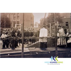 Lobith 06-1921 Eerste steen legging Jozefschool Coll. G.B.Janssen